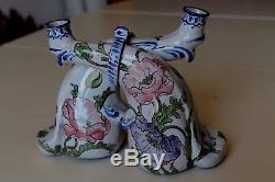Bouquetière A. Renoleau Angoulême Rare vase Art nouveau 1900 Keramische ceramic
