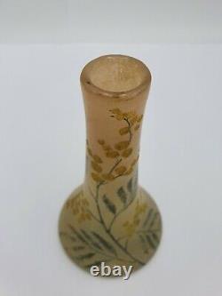 C. 1900 Petit Vase à col long, Art Nouveau dans le Gout d'Emile GALLE