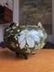 Cache Pot / Vase Style Art Nouveau Tripode & Trilobé, Riche Motif Floral