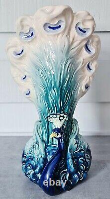 Cache-pot + 2 vases céramique, art nouveau Gustave De Bruyn et Hector Guimard