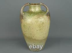 Charles Greber Vase balustre à décor végétalisant en grès Art Nouveau 1920's