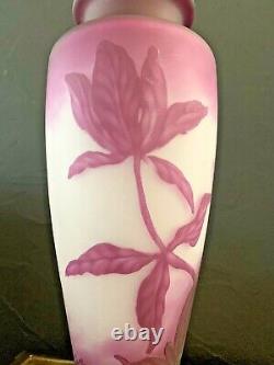 Charles VESSIERE-NANCY Beau vase art nouveau décor floral-Gallé-daum-muller