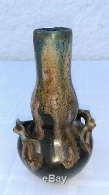 Charmant Vase Coloquinte En Grès Art Nouveau Jugendstil