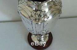 Christofle Gallia vase métal argenté modèle art nouveau