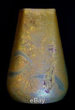Clément Massier, GRAND vase irisé en céramique Art nouveau / 1900