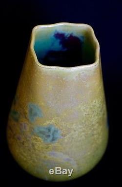 Clément Massier, GRAND vase irisé en céramique Art nouveau / 1900