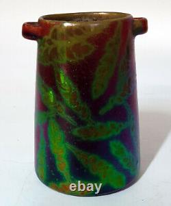 Clement Massier Vase Reflets Metalique Epoque Art Nouveau Golfe Juan