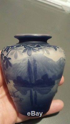 Collection Art nouveau déco vase en pâte de verre multicouche signé Devez