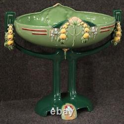 Coupe Art Nouveau Liberty Eichwald majolique vase céramique style ancien 900