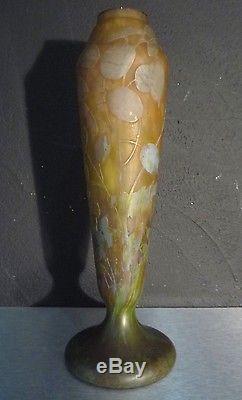 DAUM NANCY Grand vase art nouveau pate de verre