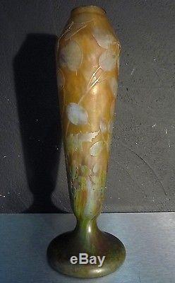 DAUM NANCY Grand vase art nouveau pate de verre