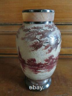 DAUM Vase paysage lacustre (ART NOUVEAU)