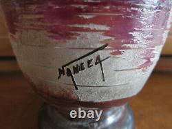 DAUM Vase paysage lacustre (ART NOUVEAU)