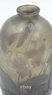 DArgenta Paul Nicolas1875/1952 Vase ovoïde Art Nouveau-Verre en camée
