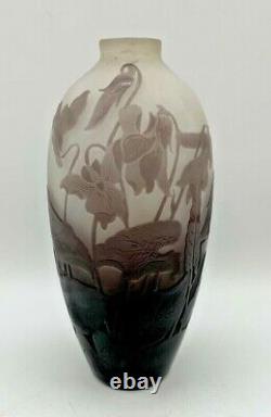 D'ARGENTAL-Paul NICOLAS-Cristallerie de SAINT-LOUIS-Vase art nouveau-daum-gallé