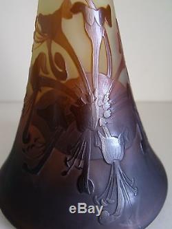 D'Argental Diablo vase par Paul Nicolas Art Nouveau Jugendstil Daum Galle epoque