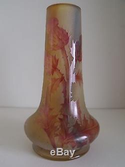 Daum Chardons vase Art Nouveau Jugendstil 1900
