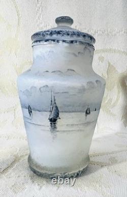 Daum Nancy Acid Etched Glass Vase Miniature Grave Acide Art Nouveau Judendstil