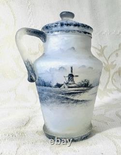 Daum Nancy Acid Etched Glass Vase Miniature Grave Acide Art Nouveau Judendstil
