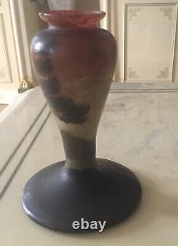 Daum Nancy Vase Pate De Verre Signé Gauthier Camille Foret 1900 Art Nouveau