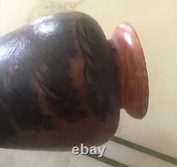 Daum Nancy Vase Pate De Verre Signé Gauthier Camille Foret 1900 Art Nouveau