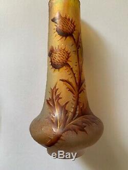 Daum Petit vase Art nouveau aux Chardons