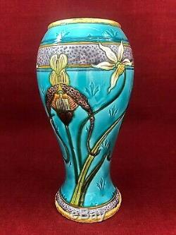 Deck Milet Enamelled Vase Emaille Iris Art Nouveau Jugendstil Sevres Paris 1900