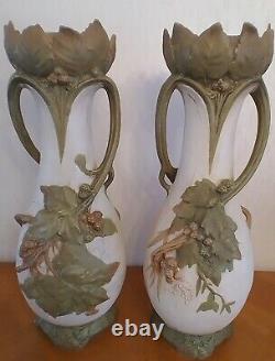 Deux vases Royal Dux Bohemia