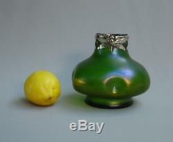 Dlg Loetz, Kralik Boheme, Jugendstil Vase 1900 Verre Irise, Epoque Art Nouveau