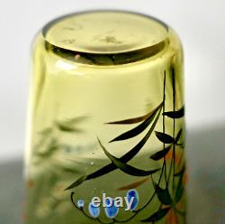 ÉMILE GALLÉ 6 VERRES GOBELETS ÉMAILLÉ DE FLEURS ÉPOQUE 1880 ART NOUVEAU vase