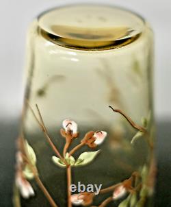 ÉMILE GALLÉ 6 VERRES GOBELETS ÉMAILLÉ DE FLEURS ÉPOQUE 1880 ART NOUVEAU vase