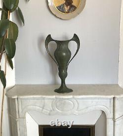 EXCEPTIONNEL vase bronze ART-NOUVEAU Auguste DELAHERCHE Siot FONDEUR 1900 50cm