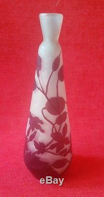 Emile Gallé Art Nouveau Vase Soliflore en Pate de verre no Daum Nancy Gallé