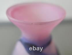 Émile Gallé Vase Aux Nénuphars En Verre Ton Rose Bleu Époque 1900 Art Nouveau