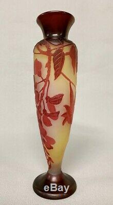 Emile gallé Vase Art Nouveau En Verre Multicouche Vers 1900