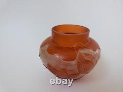 Emile gallé vase dégagé à l'acide avant 1904 art nouveau lotus no Daum