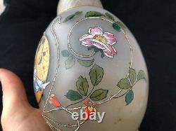 Enamelled glass vase Jugendstil Vase émaillé Art Nouveau Vers 1900 Antique