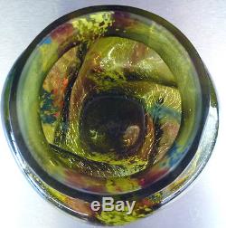 Ernest LEVEILLE Vase art nouveau pate de verre feuilles d'or