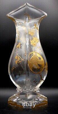 Escalier de cristal-Baccarat-Joli vase japonisant art nouveau vers 1890-1900