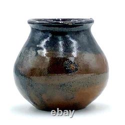 Eugène Lion Vase Boule en grès Signé Art Nouveau Antique Collection St Amand