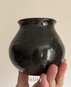 Eugène Lion Vase Boule en grès Signé Art Nouveau Antique Collection St Amand