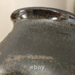 Eugène Lion Vase Boule en grès Signé Art Nouveau Antique Collection St Amand