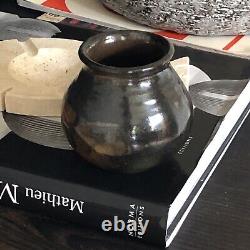Eugène Lion Vase Boule en grès Signé Art Nouveau Antique Collection St Amand