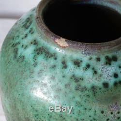 Eugène Lion vase céramique grès XXe Art Nouveau Chine émaux sang de boeuf