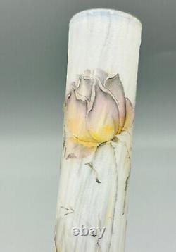 Exceptionnel Vase Pate De Verre Art Nouveau Roses Et Libellule Daum Nancy 1900