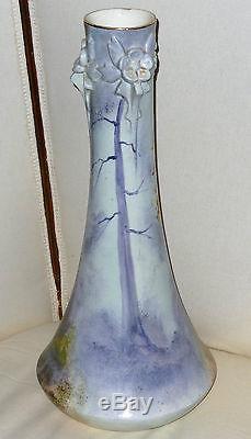 Faïence de Sainte Radegonde superbe vase 1900's art nouveau