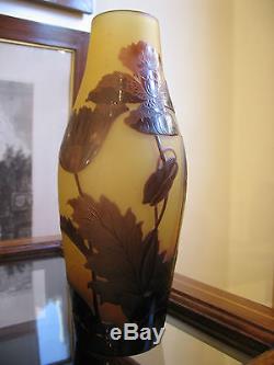 France art nouveau vase paul Nicolas d'Argental, signé, 20,5 cm / ART DECO