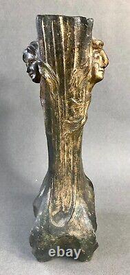 Francisco FLORA Paire de vases Art Nouveau signée fin XIXème début XXème