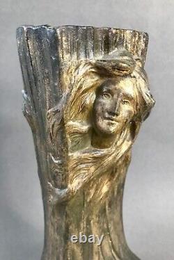 Francisco FLORA Paire de vases Art Nouveau signée fin XIXème début XXème