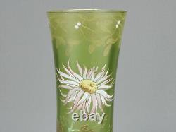 François Théodore Legras Montjoye vase émaillé fleur fond vert Art nouveau gui